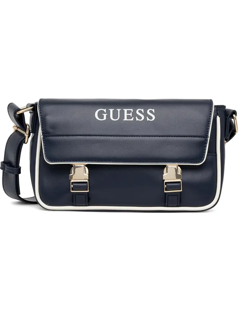 Guess Clio logo-print crossbody bag - Blau Blau