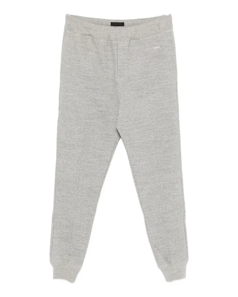 Prada logo-embroidery track pants - Grau Grau