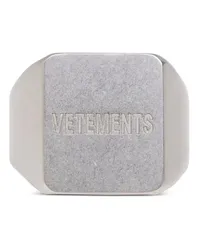 VETEMENTS Ring mit Logo-Gravur Silber