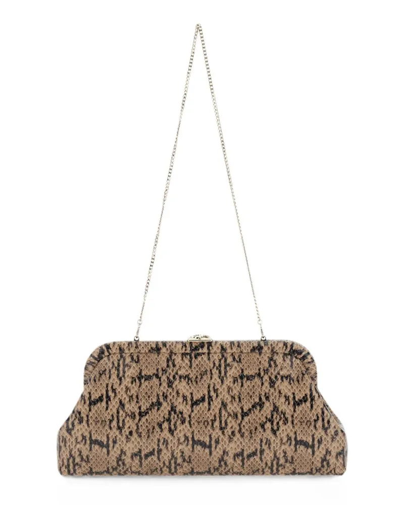 Jimmy Choo Skylar Clutch mit Schlangen-Effekt - Nude Nude
