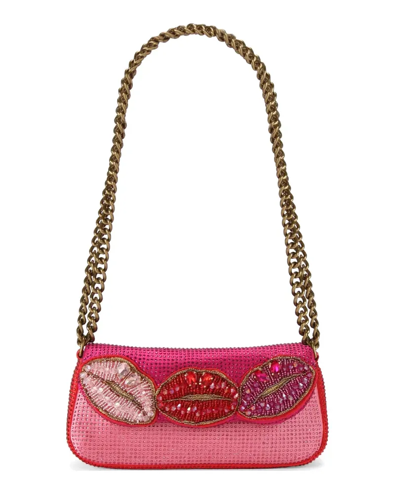 Kurt Geiger Schultertasche mit Kristallen - Rosa Rosa