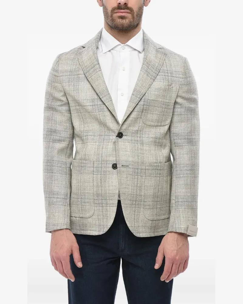 Corneliani Circle check-pattern blazer - Nude Nude
