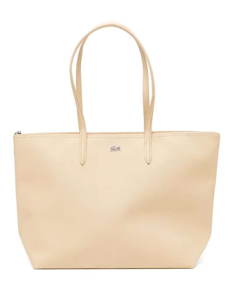 Lacoste zipped tote bag - Nude Nude