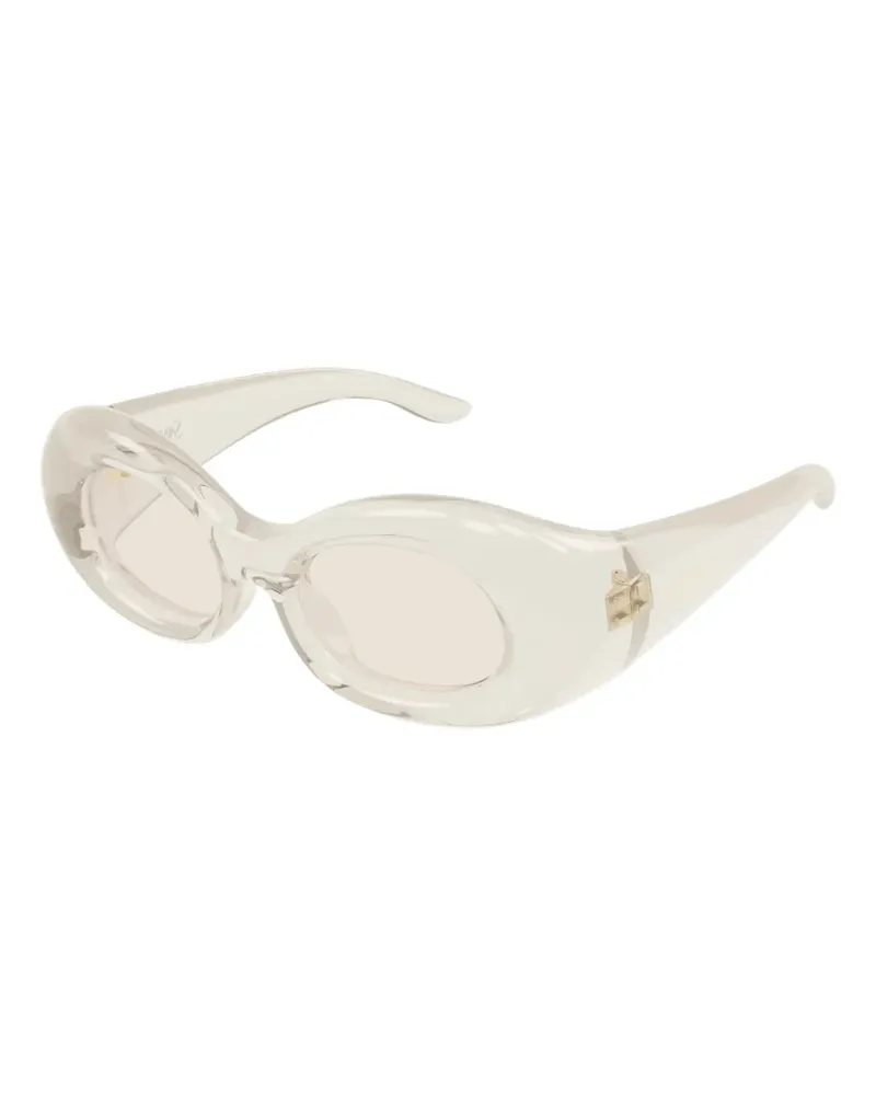 Saint Laurent Sonnenbrille mit rundem Gestell - Nude Nude