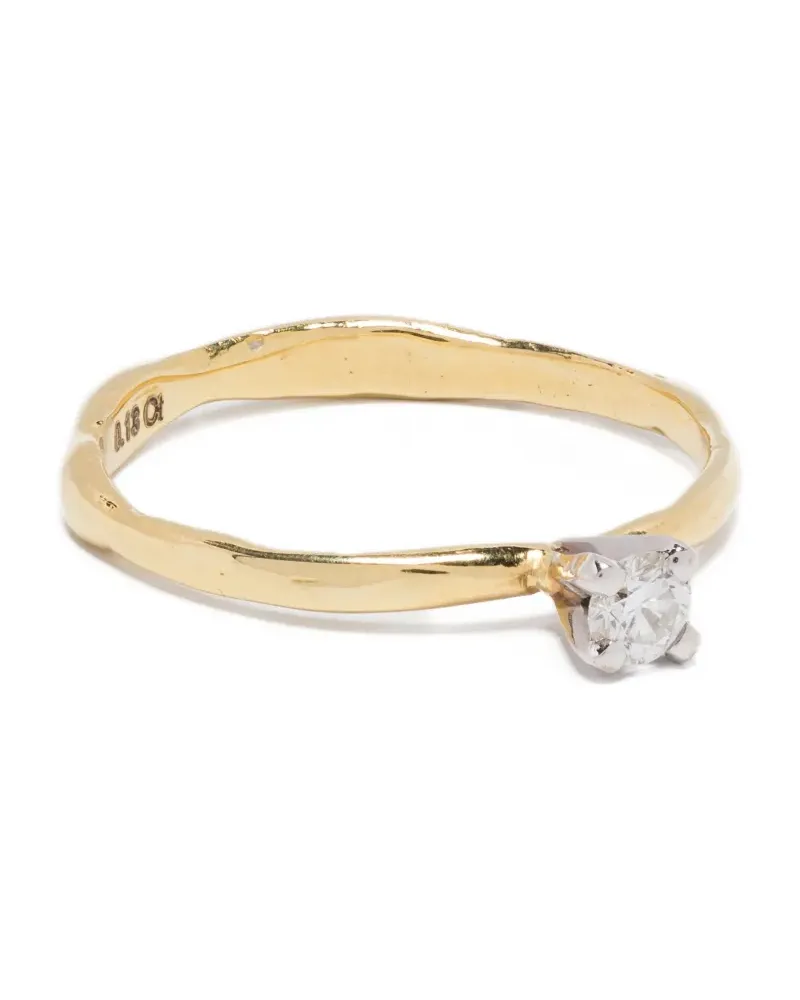 Wouters & Hendrix 18kt yellow gold Solitaire diamond ring Gold