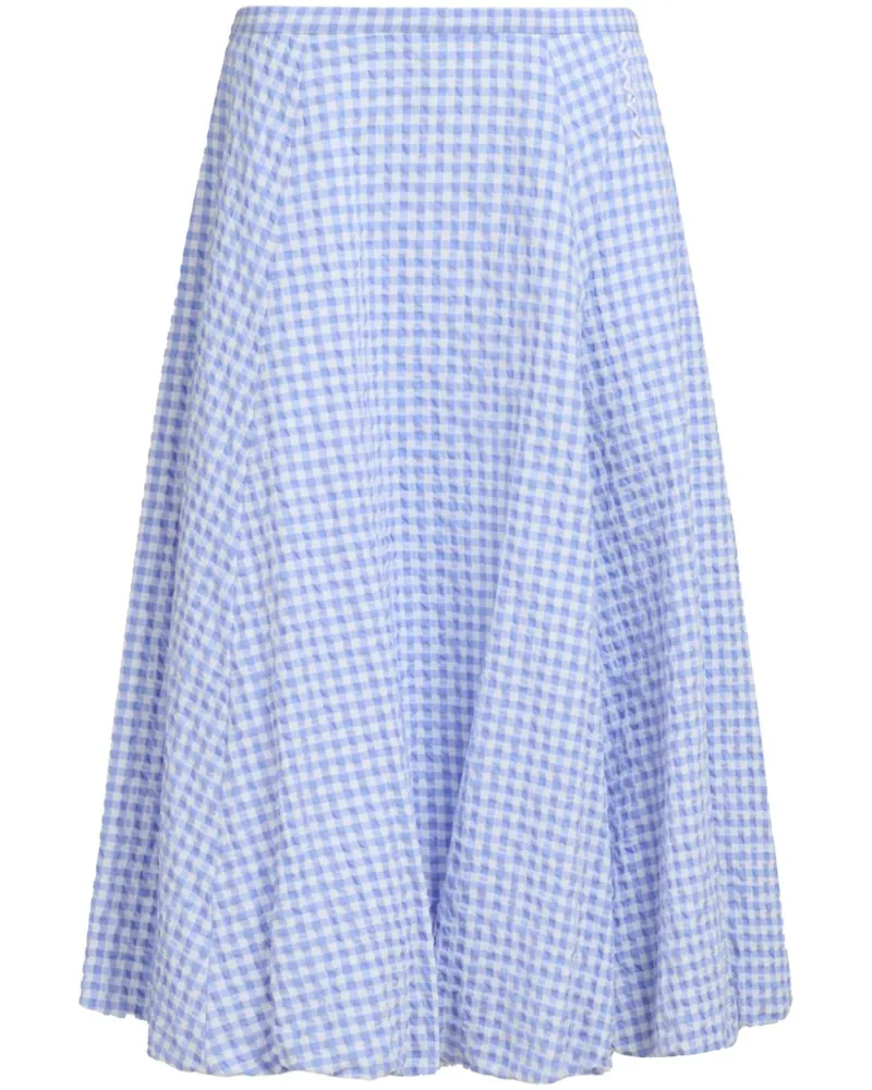 Marni Karierter Midirock - Blau Blau