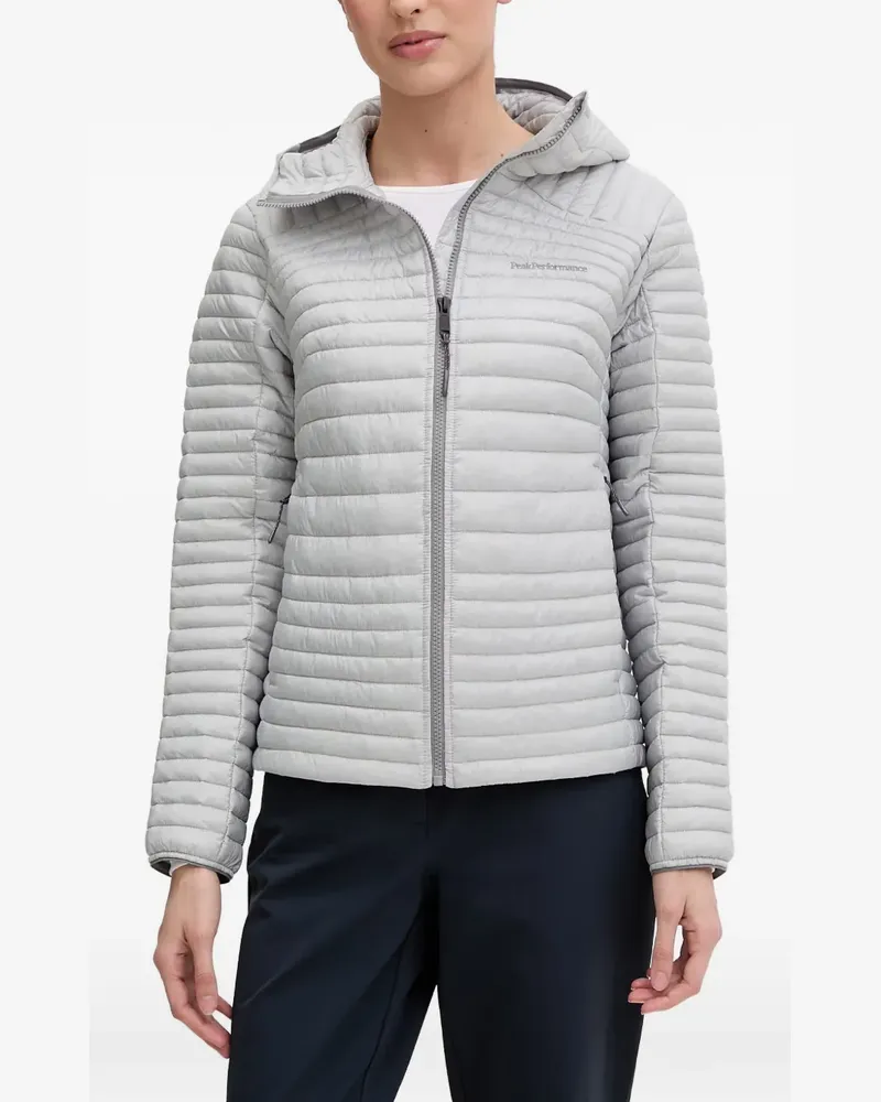 Peak Performance Monolight quilted hooded jacket - Grau Grau