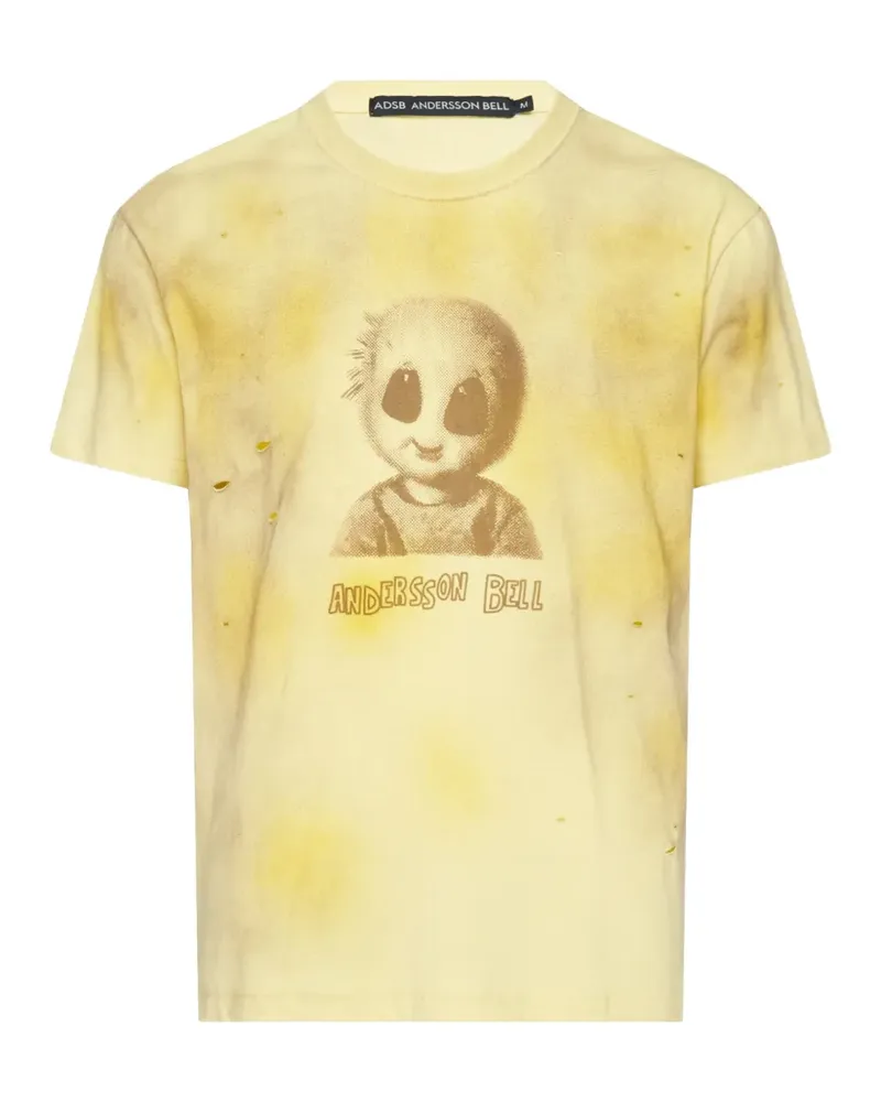 Andersson Bell Alien Machinery cotton T-shirt - Gelb Gelb