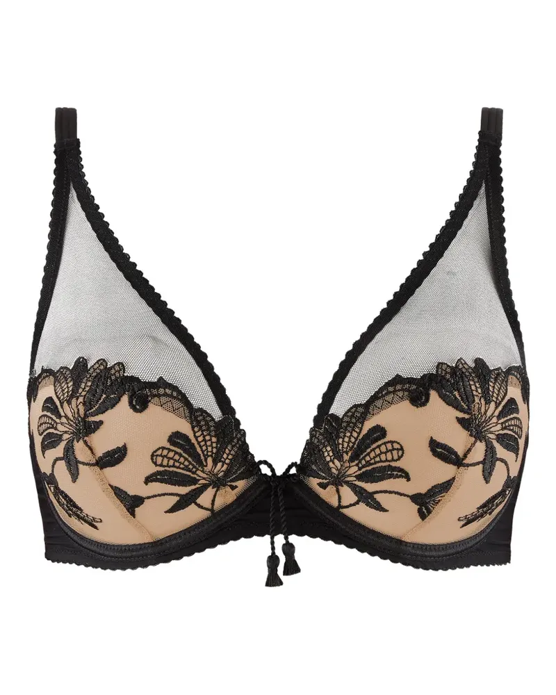 Aubade Lovessence BH mit Blumenstickerei - Schwarz Schwarz