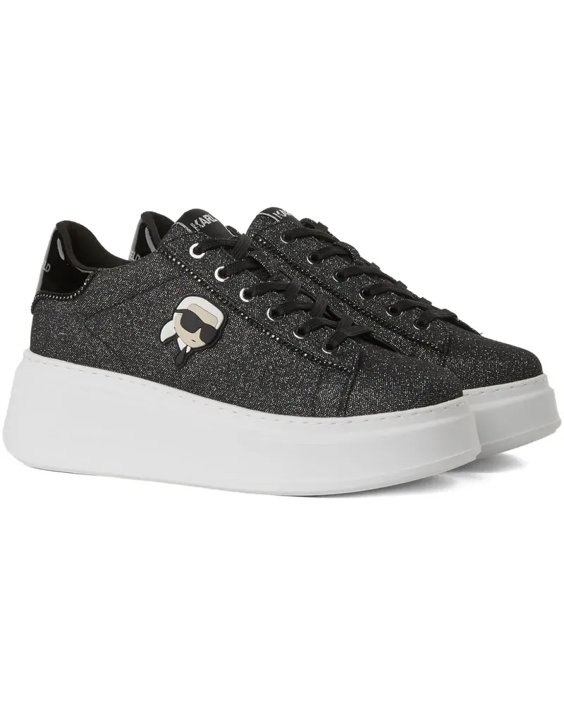 Karl Lagerfeld Ikon Sneakers im Glitter-Look - Grau Grau