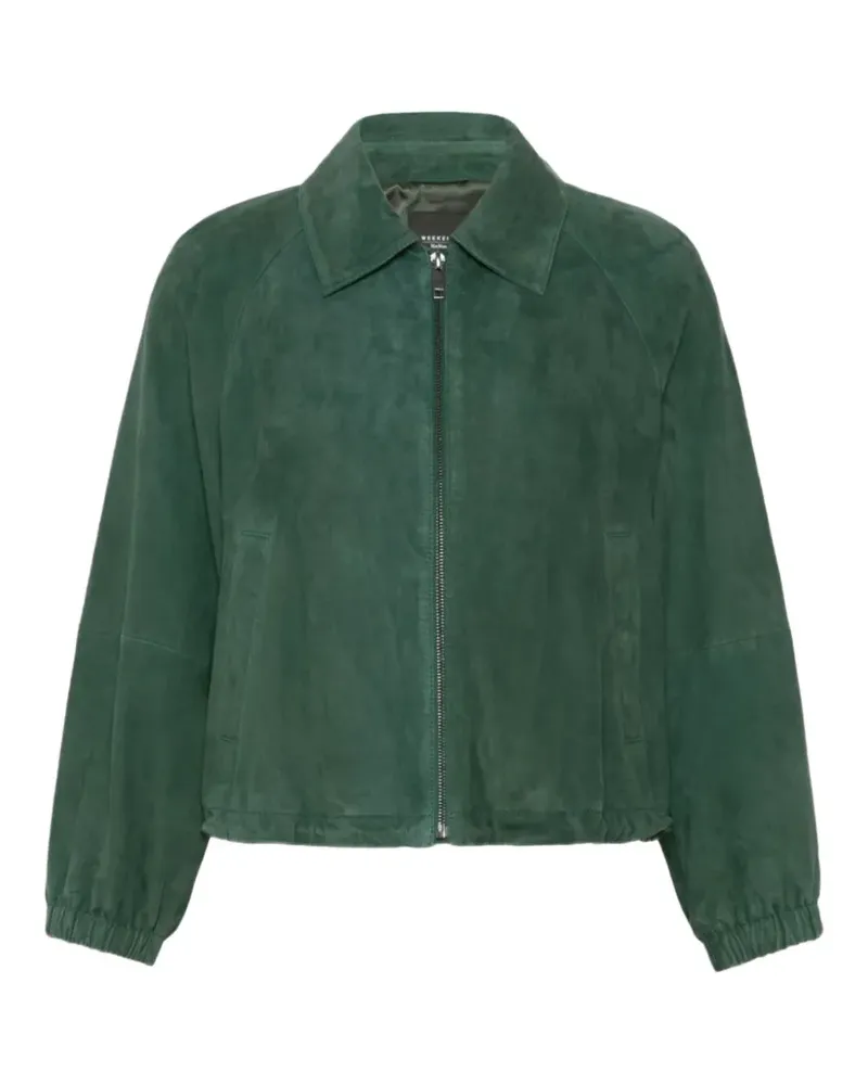 Max Mara WKDZUPPA suede zip-up jacket - Grün Grün