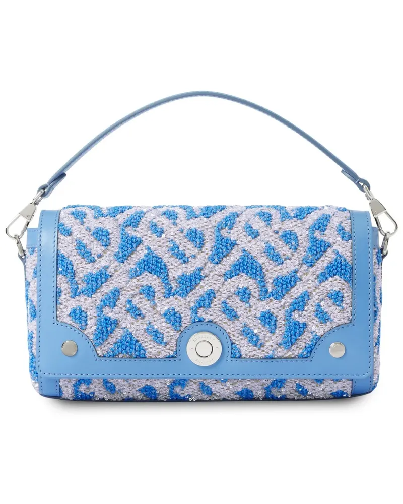 Burberry Schultertasche mit Print - Blau Blau