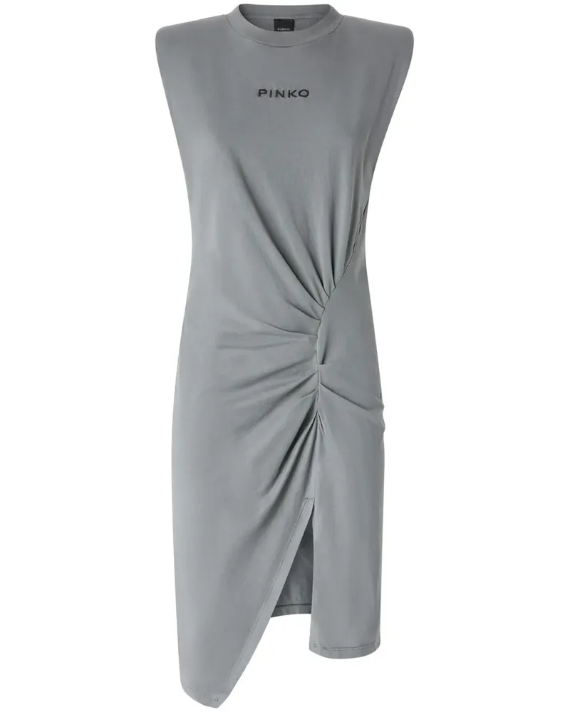 Pinko Minikleid mit Logo-Stickerei - Grau Grau