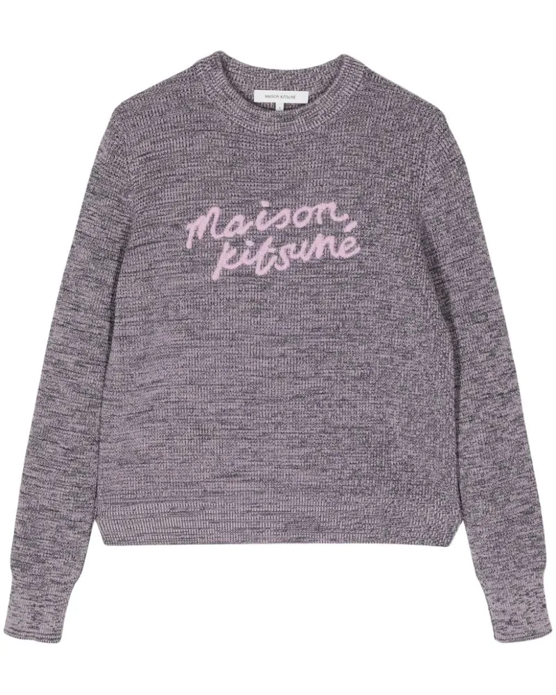 Kitsuné Pullover mit Logo-Stickerei - Violett Violett
