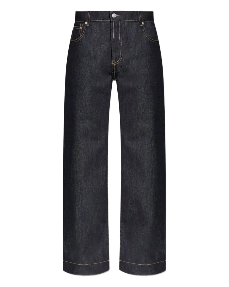 Alexander McQueen Jeans mit Logo-Patch - Blau Blau