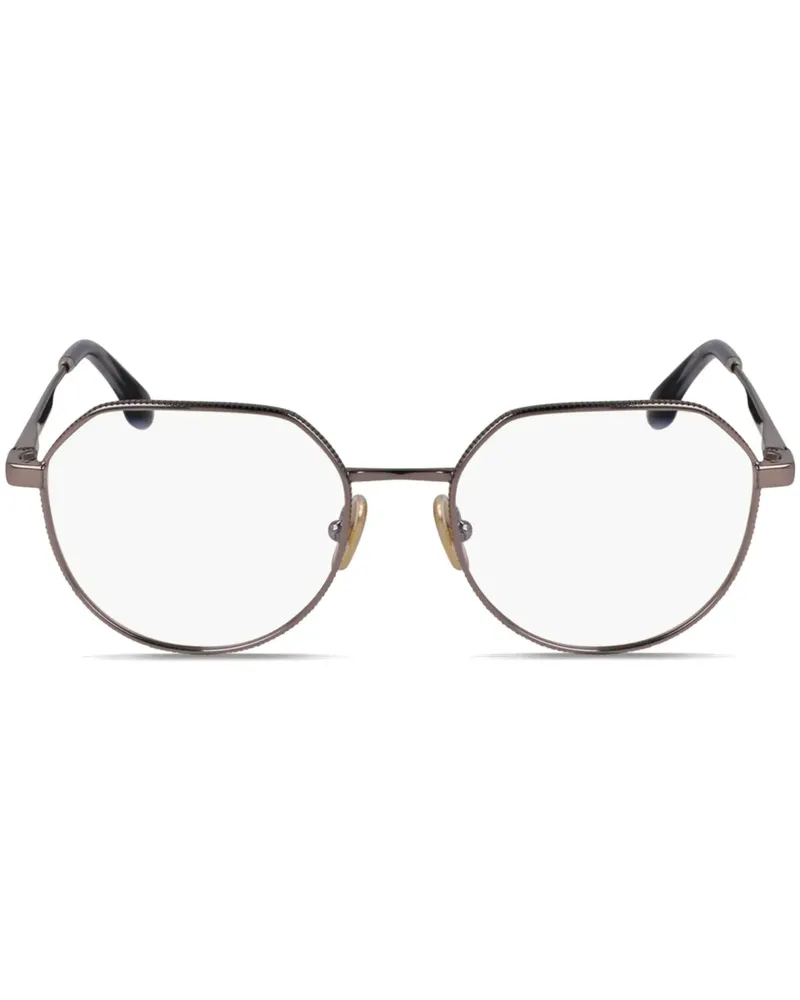 Victoria Beckham Brille mit sechseckigem Gestell - Silber Silber