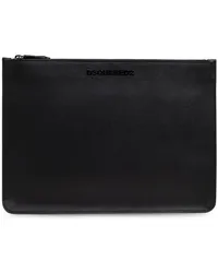 Dsquared2 Clutch mit Logo Schwarz