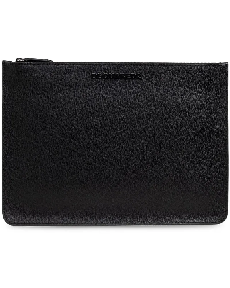 Dsquared2 Clutch mit Logo Schwarz