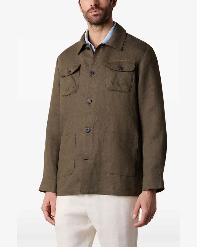 Brooks Brothers buttoned linen overshirt - Braun Braun