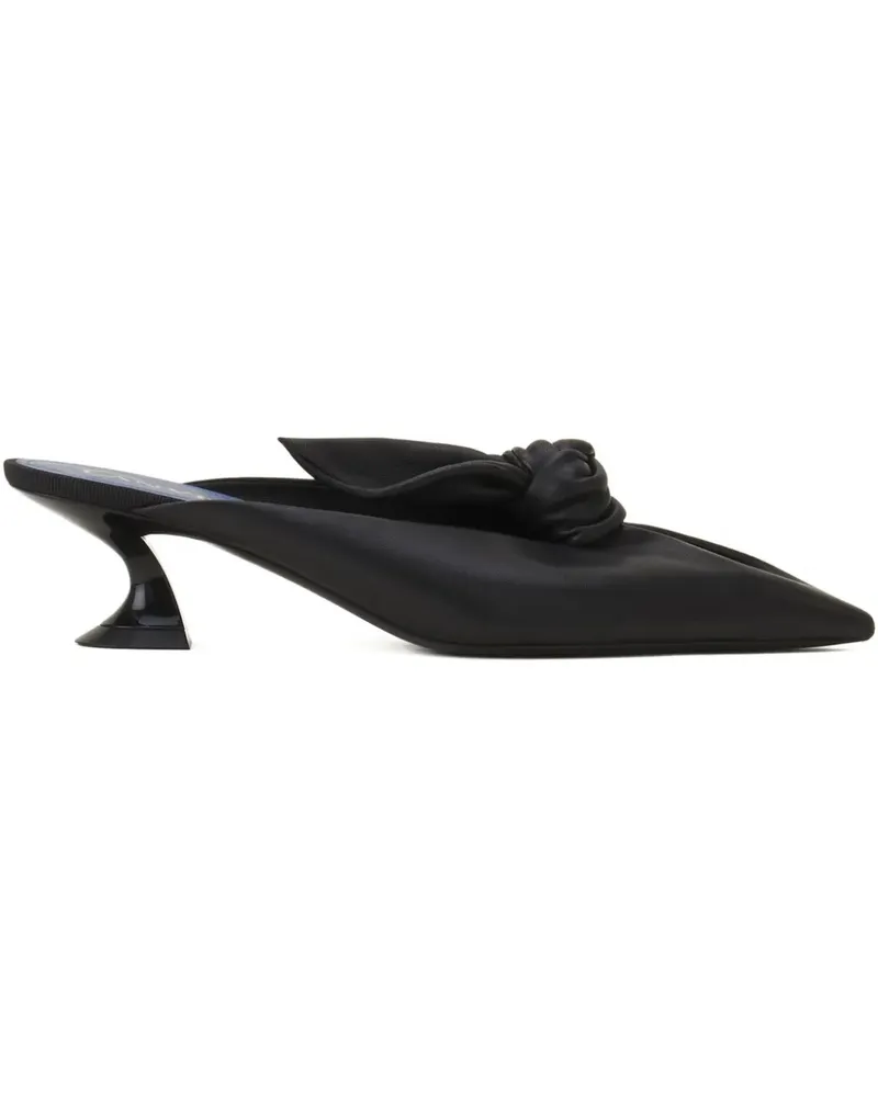 Lanvin Spitze Mules mit Knoten - Schwarz Schwarz