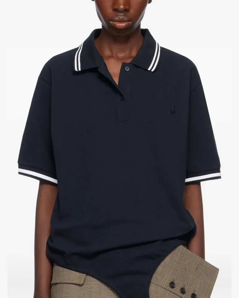 pushBUTTON Klassisches Poloshirt - Blau Blau