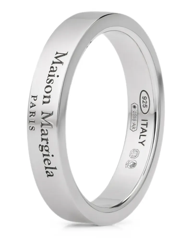Maison Margiela engraved-logo ring - Silber Silber
