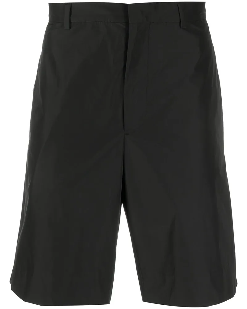 Prada Shorts mit Logo-Patch - Schwarz Schwarz