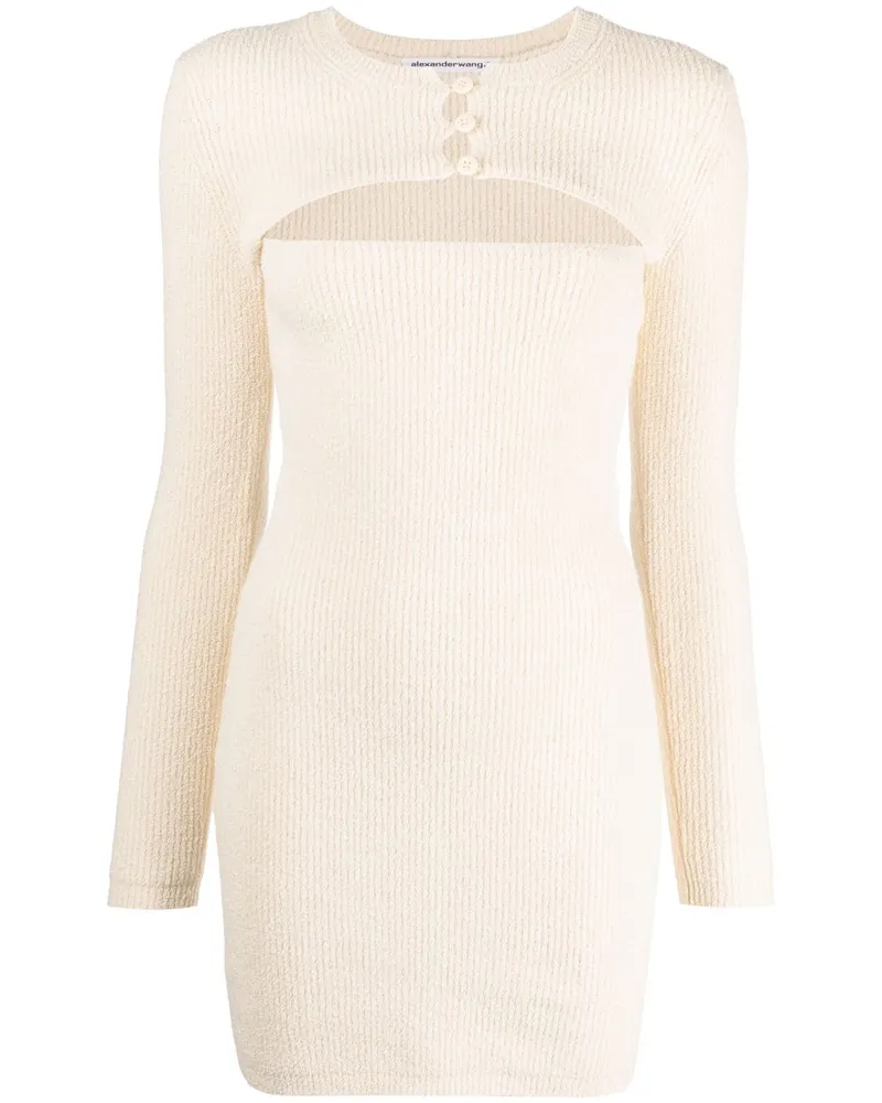 Alexander Wang Gestricktes Minikleid mit Cut-Out - Nude Nude