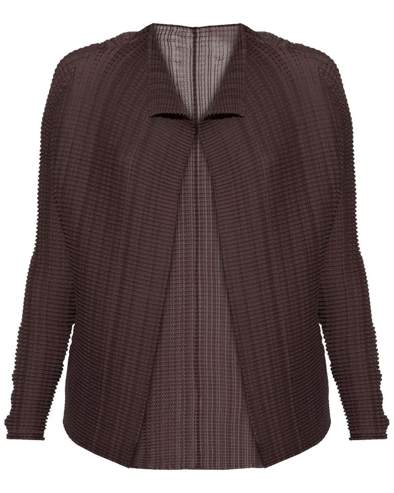Issey Miyake Woolly Pleats Jacke - Braun Braun