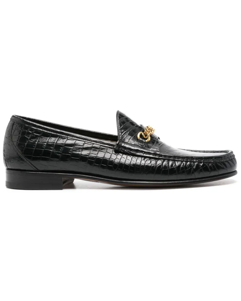 Tom Ford Loafer mit Kroko-Effekt - Schwarz Schwarz