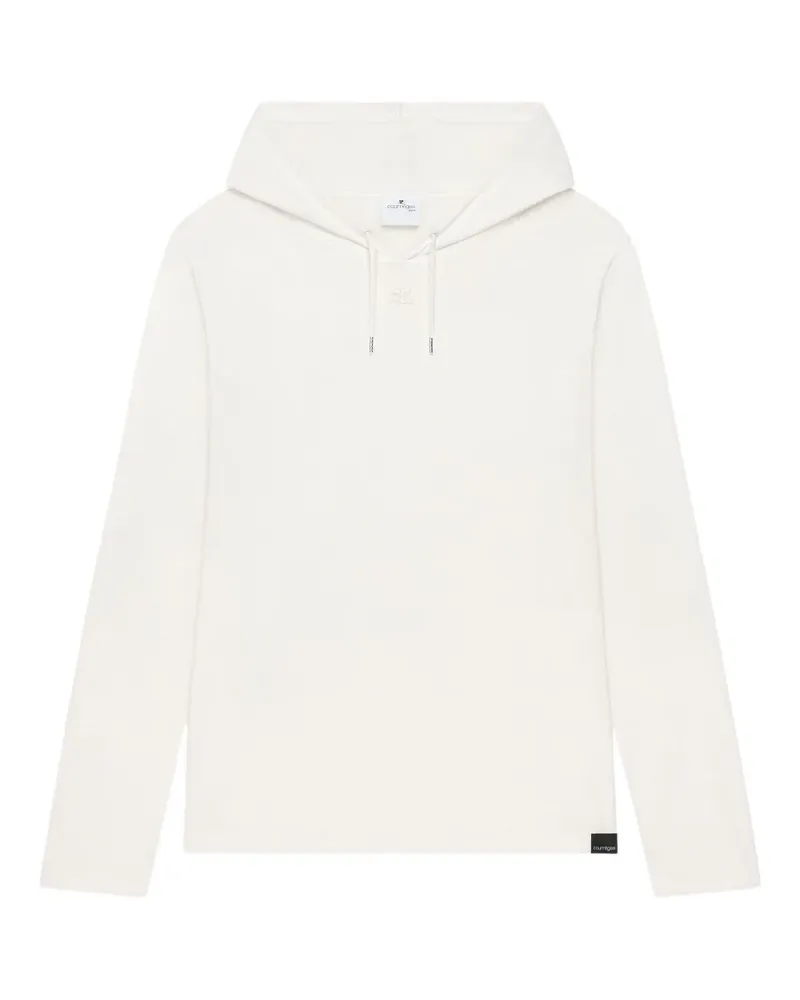 Courrèges Asymmetrischer Hoodie - Weiß Weiß