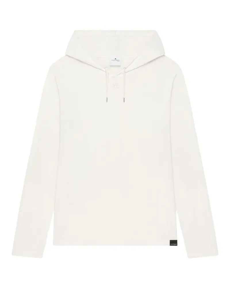 Courrèges Asymmetrischer Hoodie - Weiß Weiß