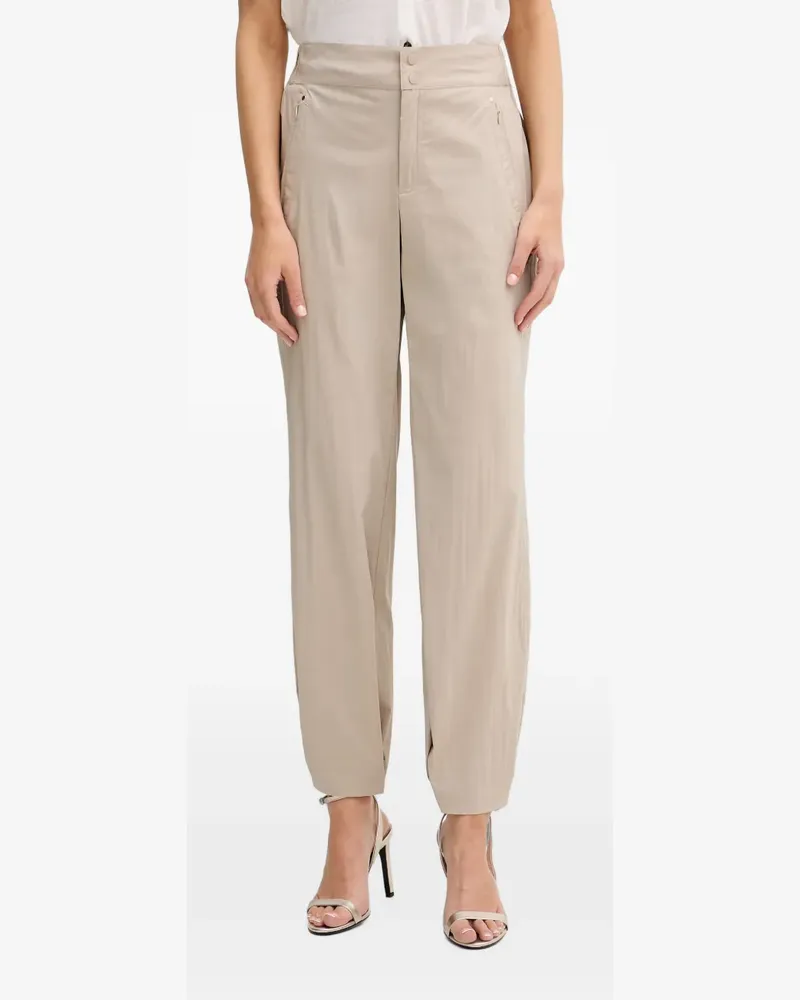 Mos Mosh elasticated-waistband tapered trousers - Nude Nude