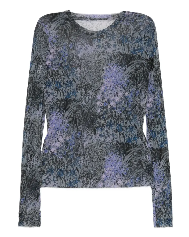 JNBY T-Shirt mit Blumen-Print - Grau Grau