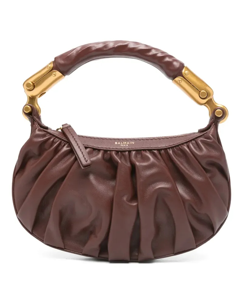 Balmain mini Ébène tote bag - Braun Braun