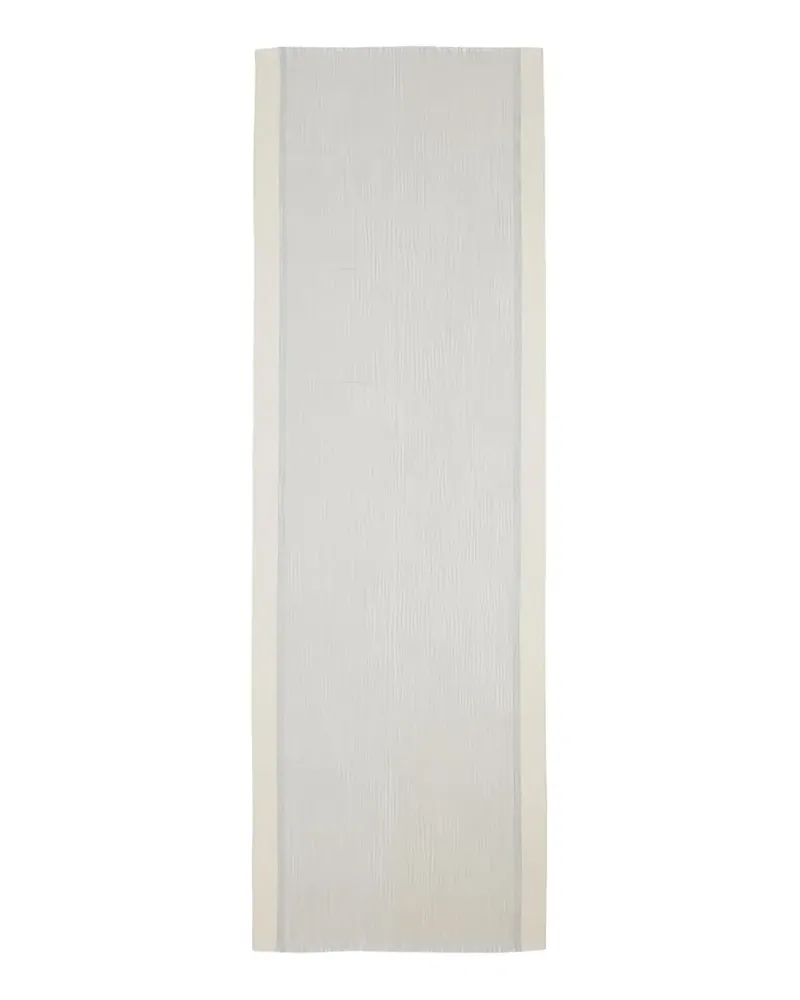 Emporio Armani Schal mit Fransensaum - Weiß Weiß