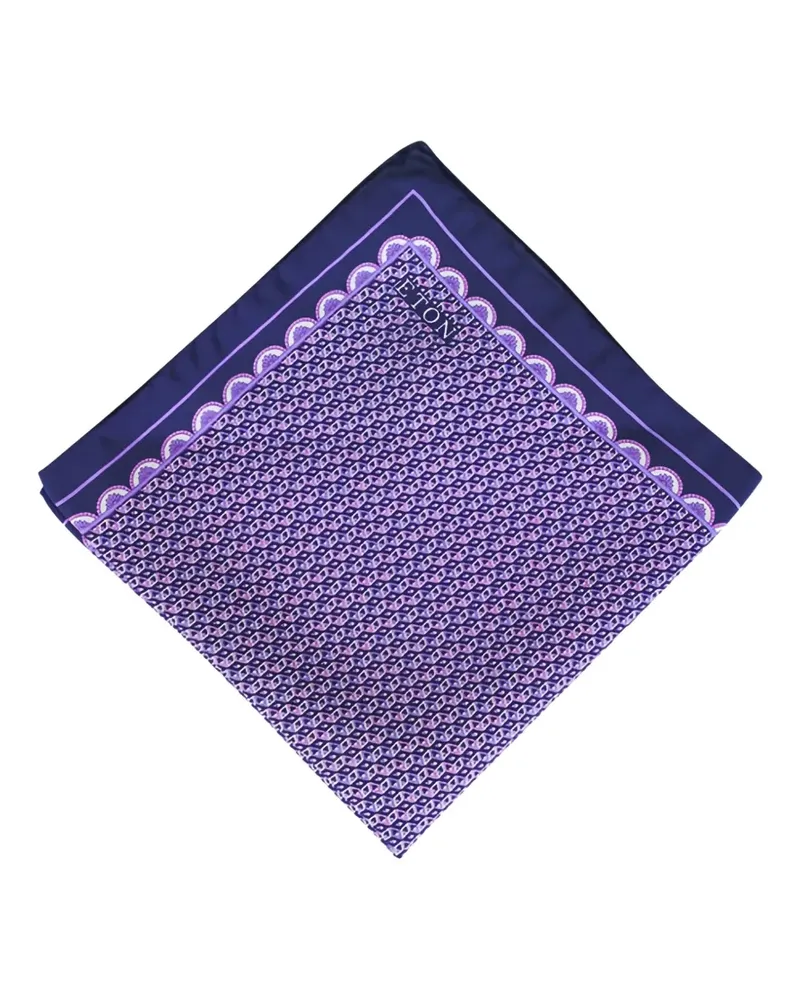 Eton Gemustertes Einstecktuch - Violett Violett