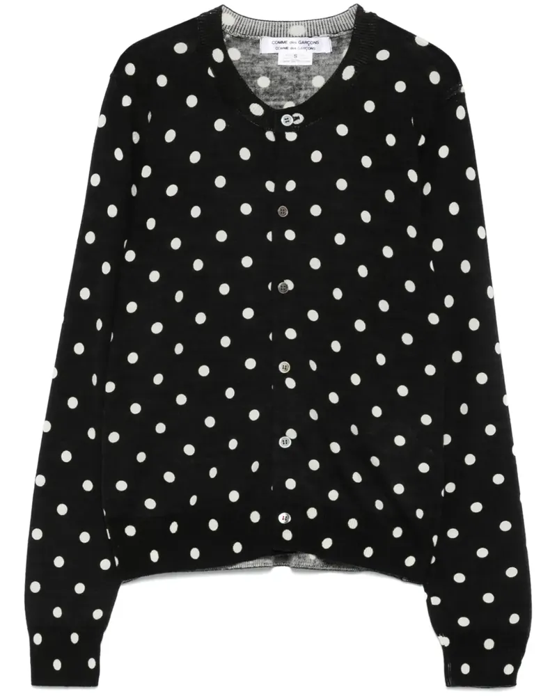 Comme des Garçons Cardigan mit Polka Dots - Schwarz Schwarz