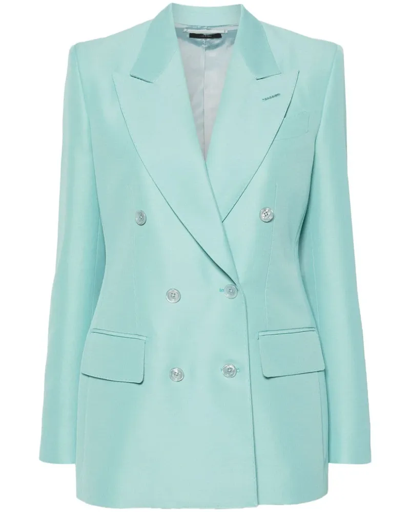 Tom Ford Doppelreihiger Blazer - Blau Blau
