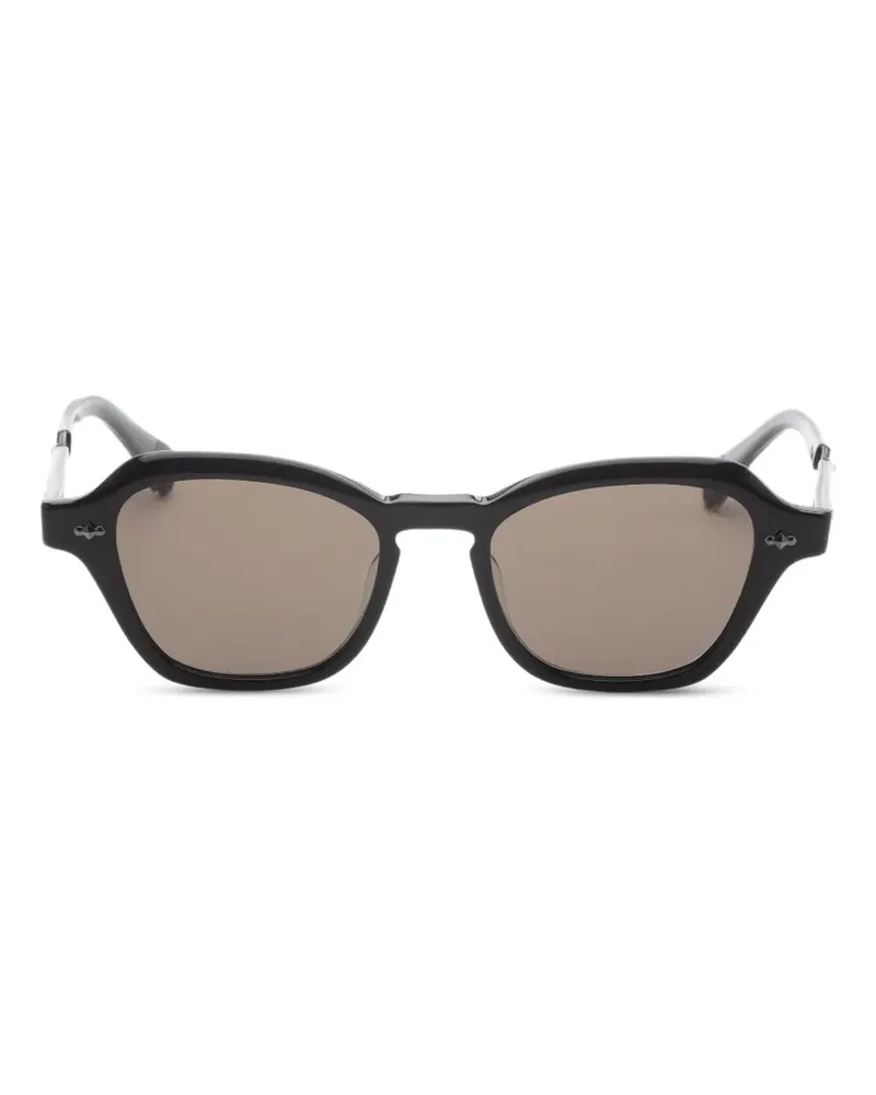 Garrett Leight Rell Sonnenbrille mit geometrischem Gestell - Schwarz Schwarz
