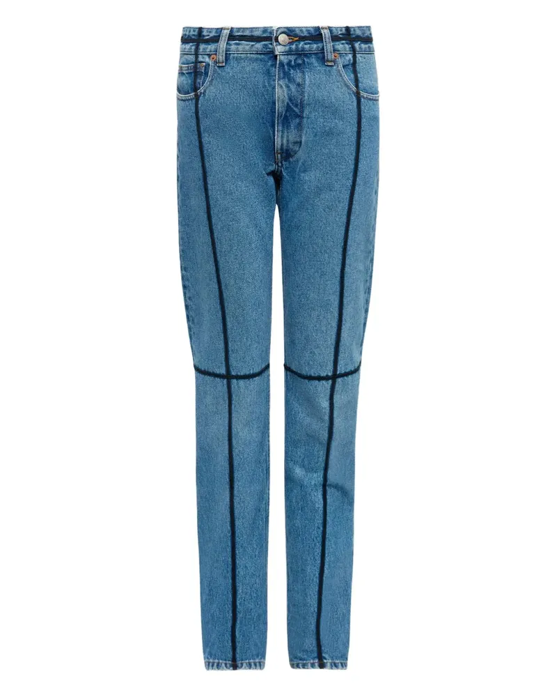Maison Margiela Jeans mit Kontrastnähten - Blau Blau