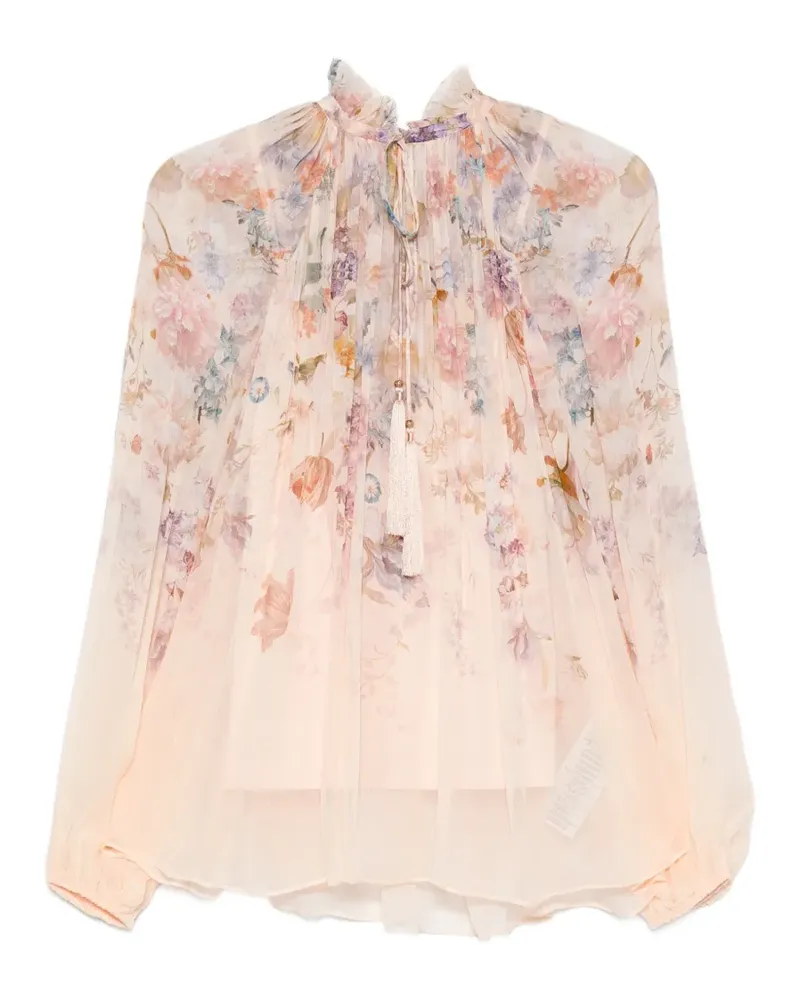 Zimmermann Bluse mit Blumenprint - Nude Nude