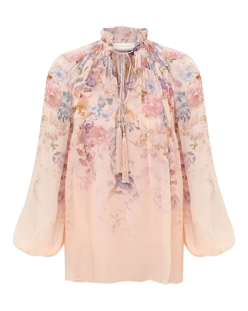 Zimmermann Bluse mit Blumenprint - Nude Nude