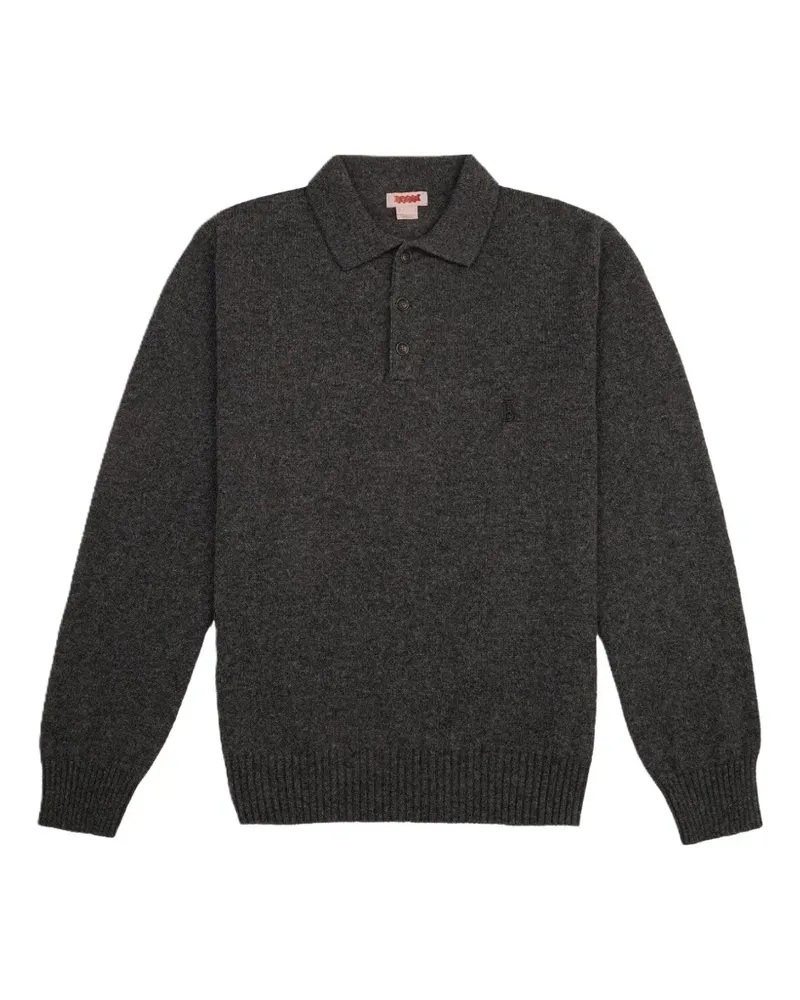 Baracuta Langärmeliges Poloshirt - Grau Grau