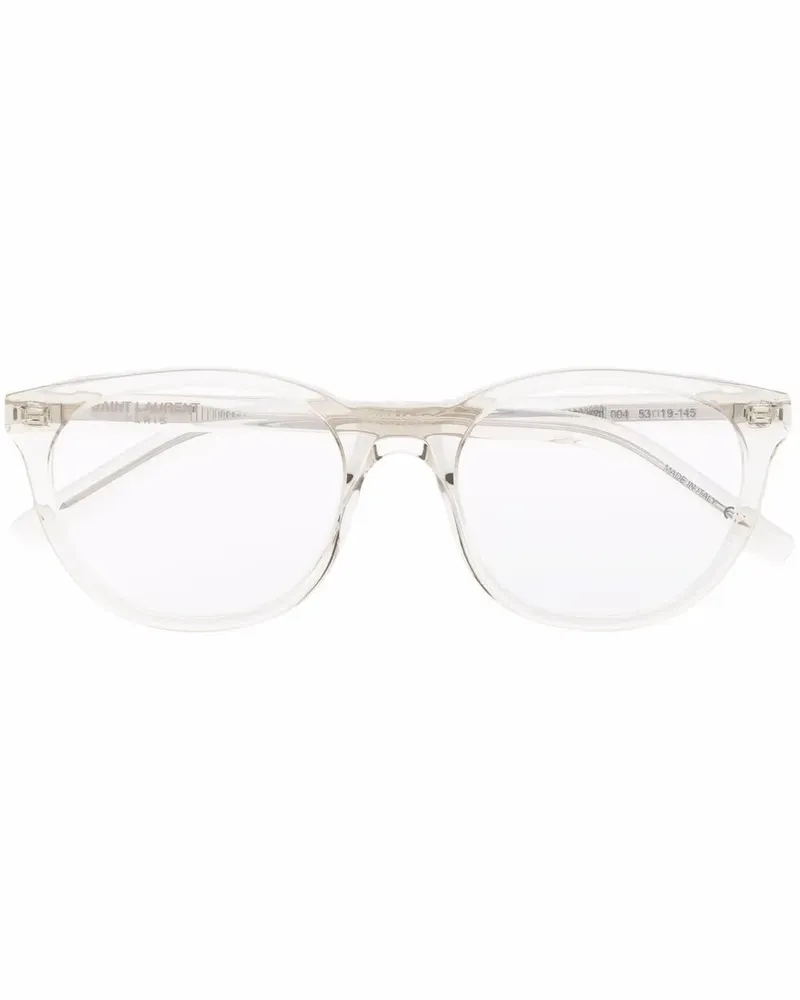 Saint Laurent Brille mit transparentem Gestell - Nude Nude