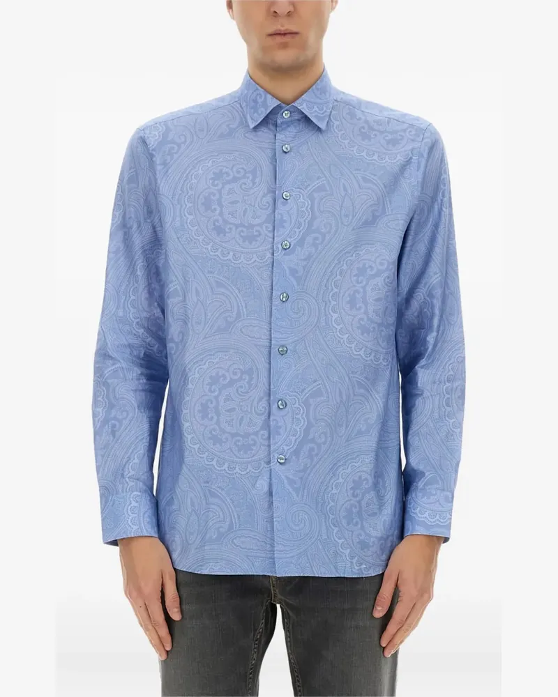 Etro Hemd mit Paisleymuster - Blau Blau