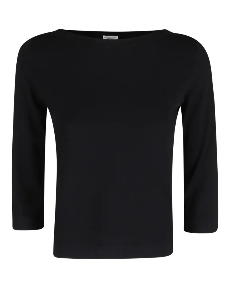 Roberto Collina boat-neck top - Schwarz Schwarz
