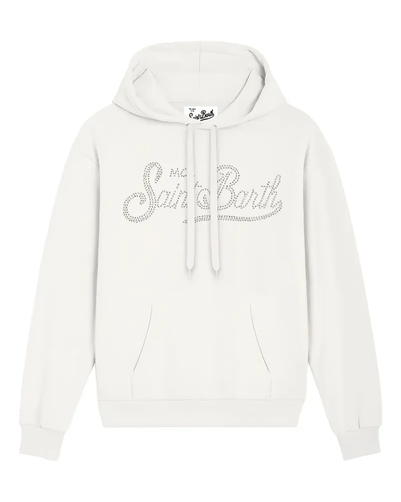 MC2 Saint Barth Virginia Hoodie mit Strass-Print - Weiß Weiß