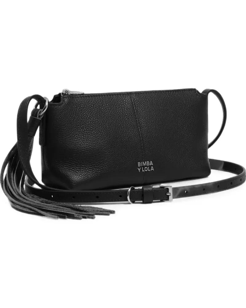 BIMBA Y LOLA Umhängetasche aus Leder - Schwarz Schwarz