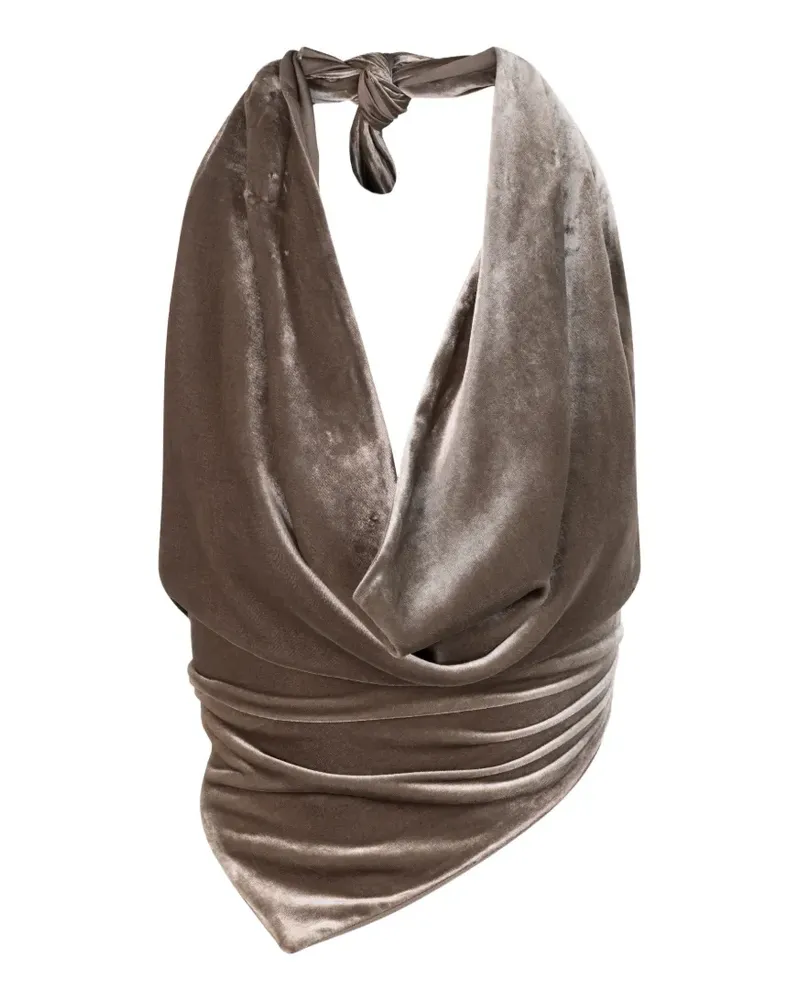 Monse Drapiertes Neckholder-Top - Braun Braun